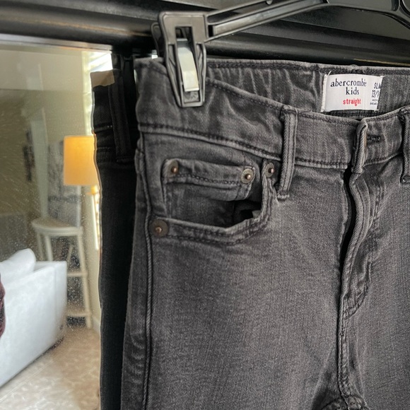 Abercrombie Kids Black‎ Denim Jeans Size 13/14 Slim - Picture 3 of 7